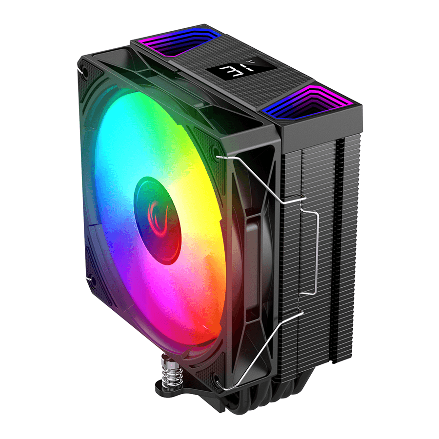 Rampage CPU hladnjak OCTAGON C70 41402, 63CFM, 12cm, ARGB, Temperature Display, AM5/LGA1700 Compatible, Air Cooled CPU Fan