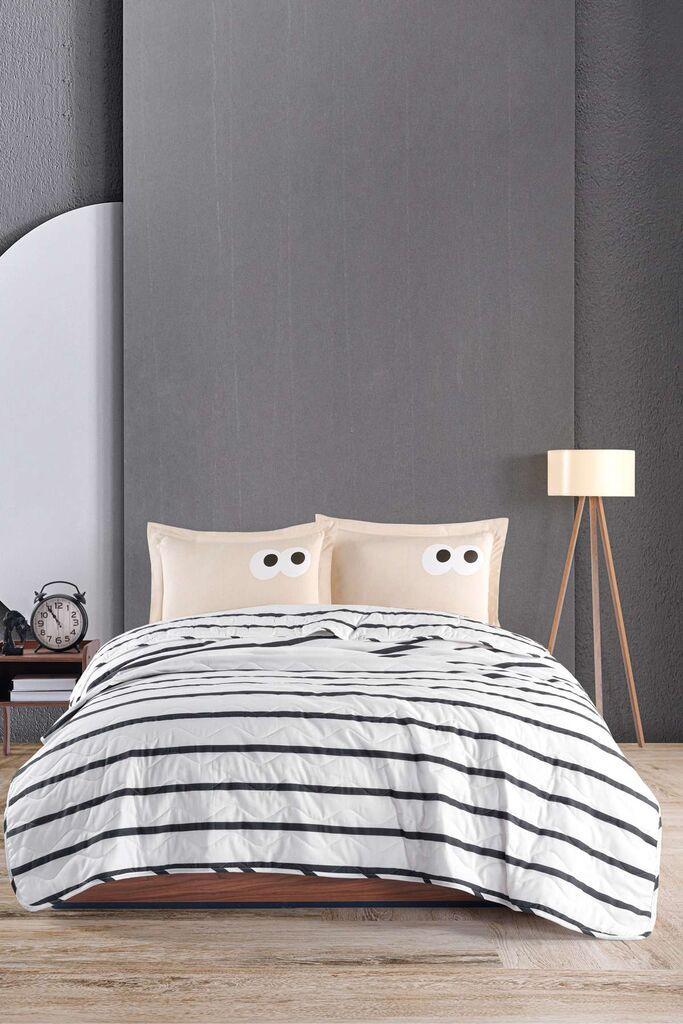 L'essentiel Maison Posteljina Funny, 200x220 cm, Crno-bijela