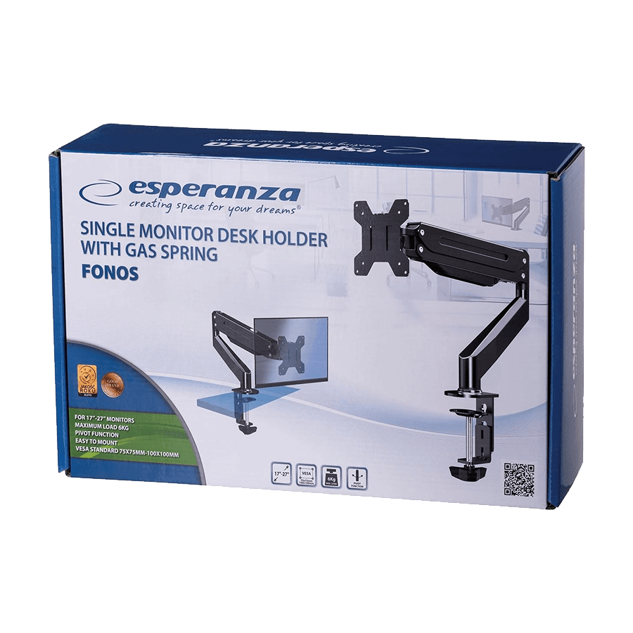 Esperanza Nosač za Monitor With Gas Spring Erw019,17"-27" Fonos