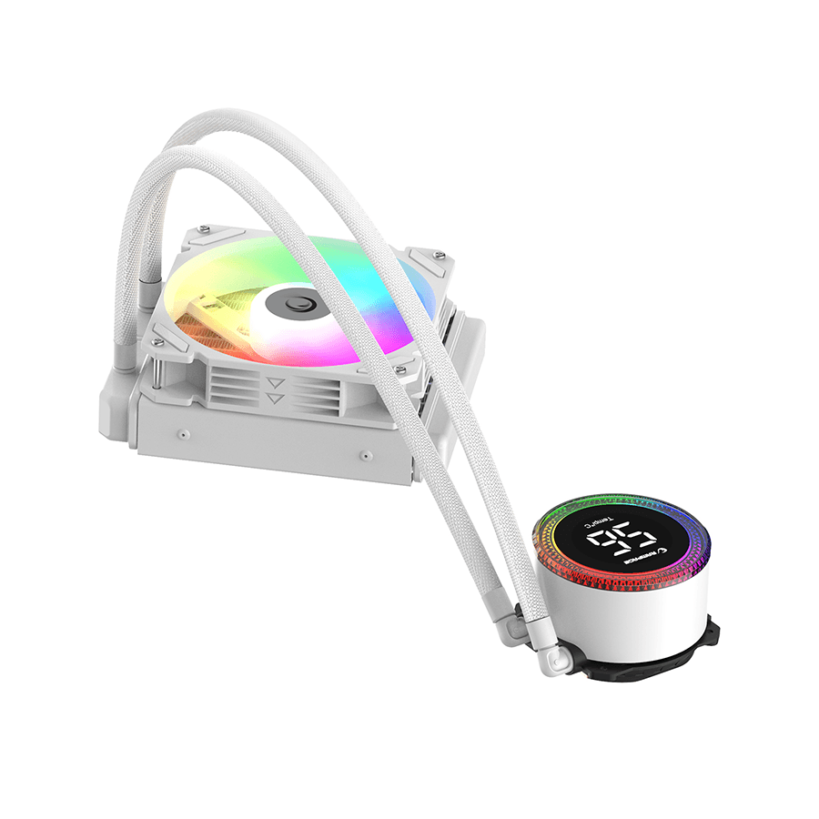 Rampage CPU gaming hladnjak AIO Liquid Helios C13 40916, 12cm, Fan Temperature Display, Intel LGA1700/AMD AM5 ARGB, 120mm, Liquid Cooling CPU Fan