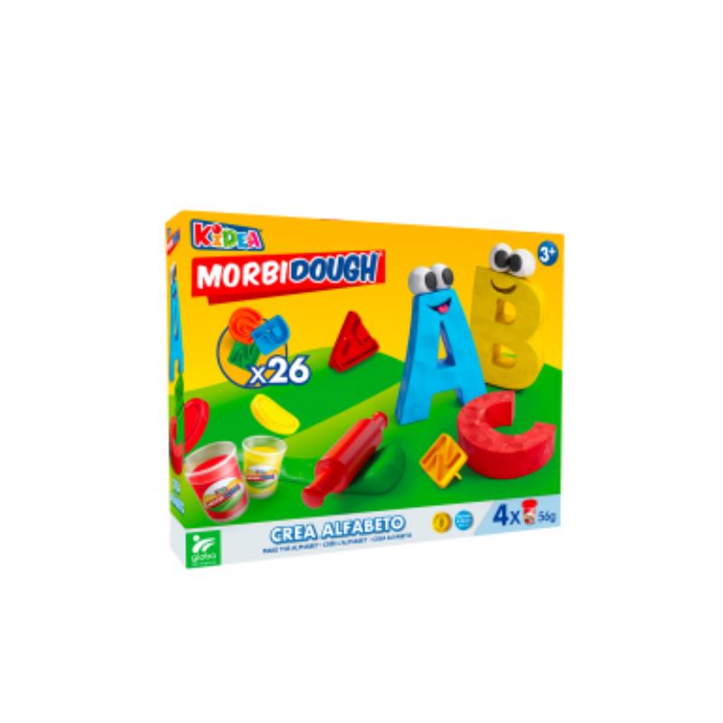 GLOBO Plastelin slova 26 slova 4x56 gr, Šareni