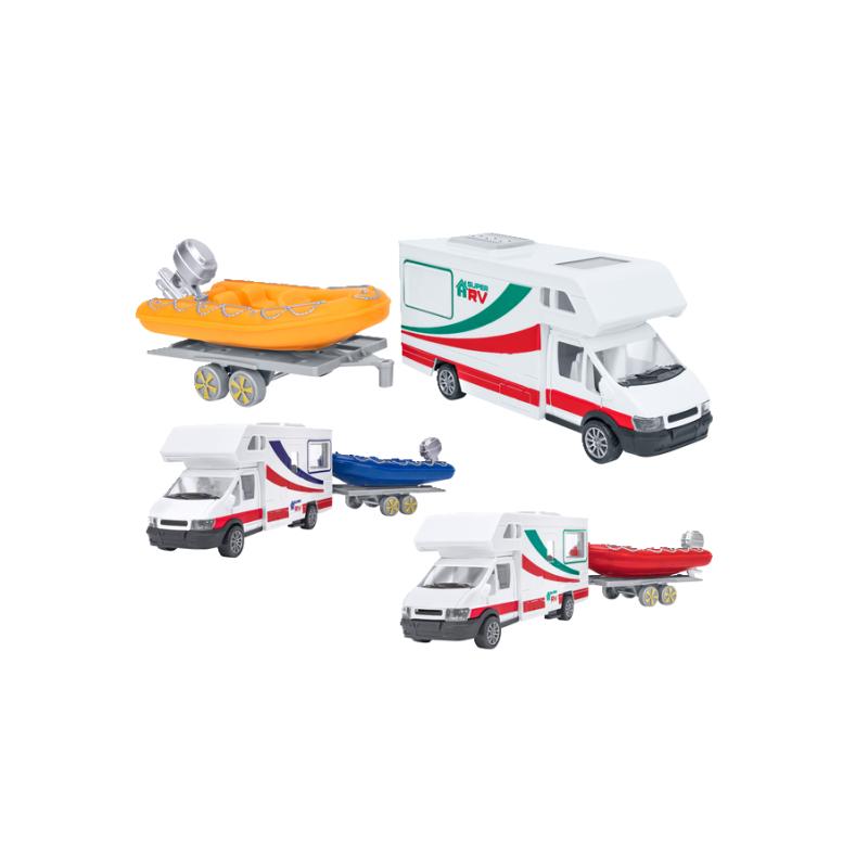 GLOBO SPIDKO Kamper sa čamcem, Bijeli