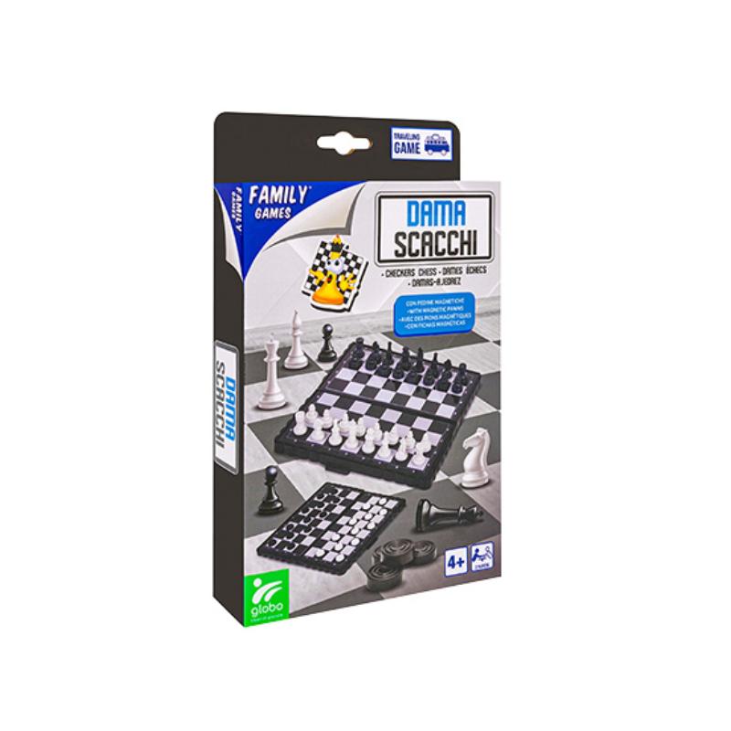 GLOBO Magnetni šah 2u1, Šareni