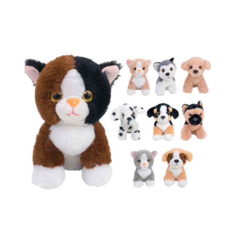 GLOBO PELUX Plišane cuke mace 18cm, Šarene