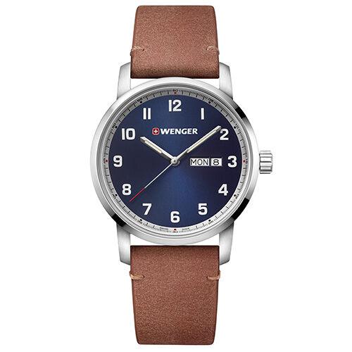Wenger Muški ručni sat Attitude 01.1541.114, Kvarcni mehanizam, Srebrno kućište