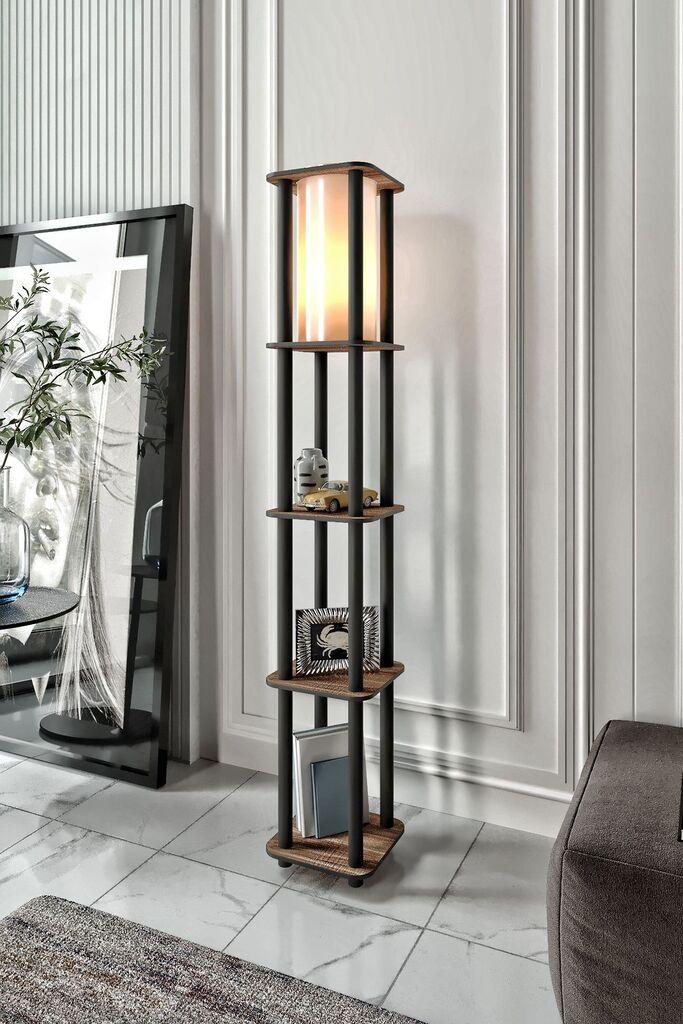 Opviq podna lampa Estantes Square, 150 cm, smeđa