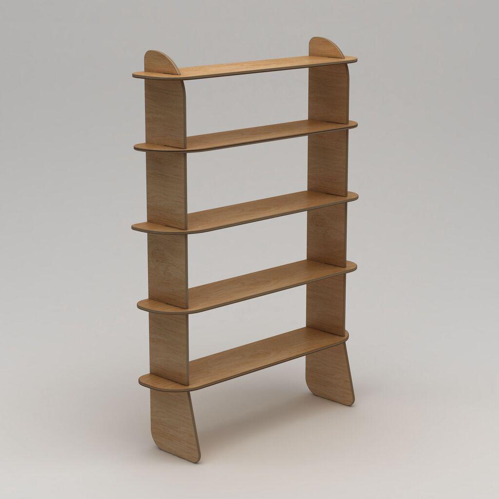Hanah Home Bookshelf Scala-3102x215x35 cm, Smeđa