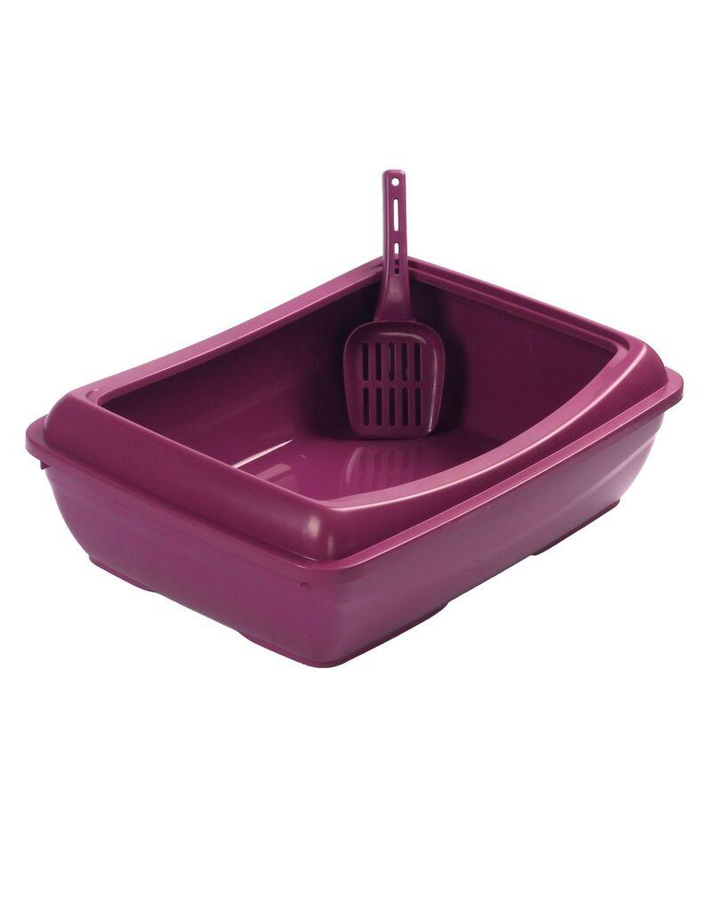 Paws & Whiskers Otvoreni mačji WC 5091-2, Ljubičasti