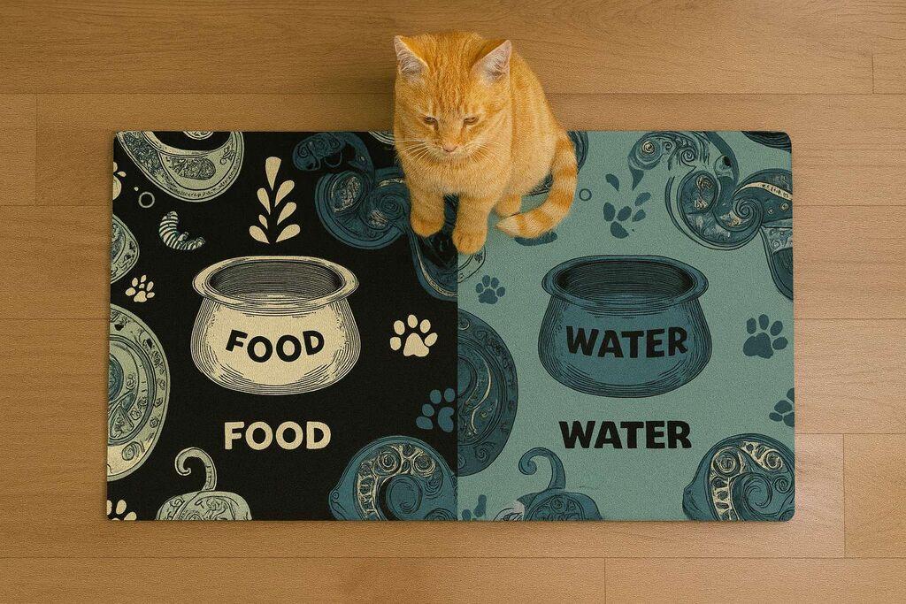 Podloga za hranilice Paws & Whiskers Paspet 2, 40x70 cm, Šarena