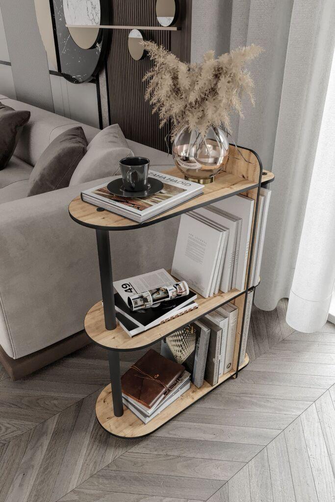 Hanah Home Knjižna polica Kaiteki, 24x82x8 cm, Boja hrasta