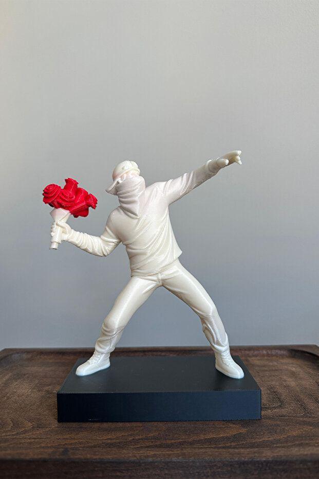 Aberto Design Dekorativna figura Banksy, bijela