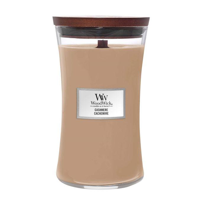 WoodWick Mirisna svijeća Cashmere, 10.2x17.8 cm, Smeđa