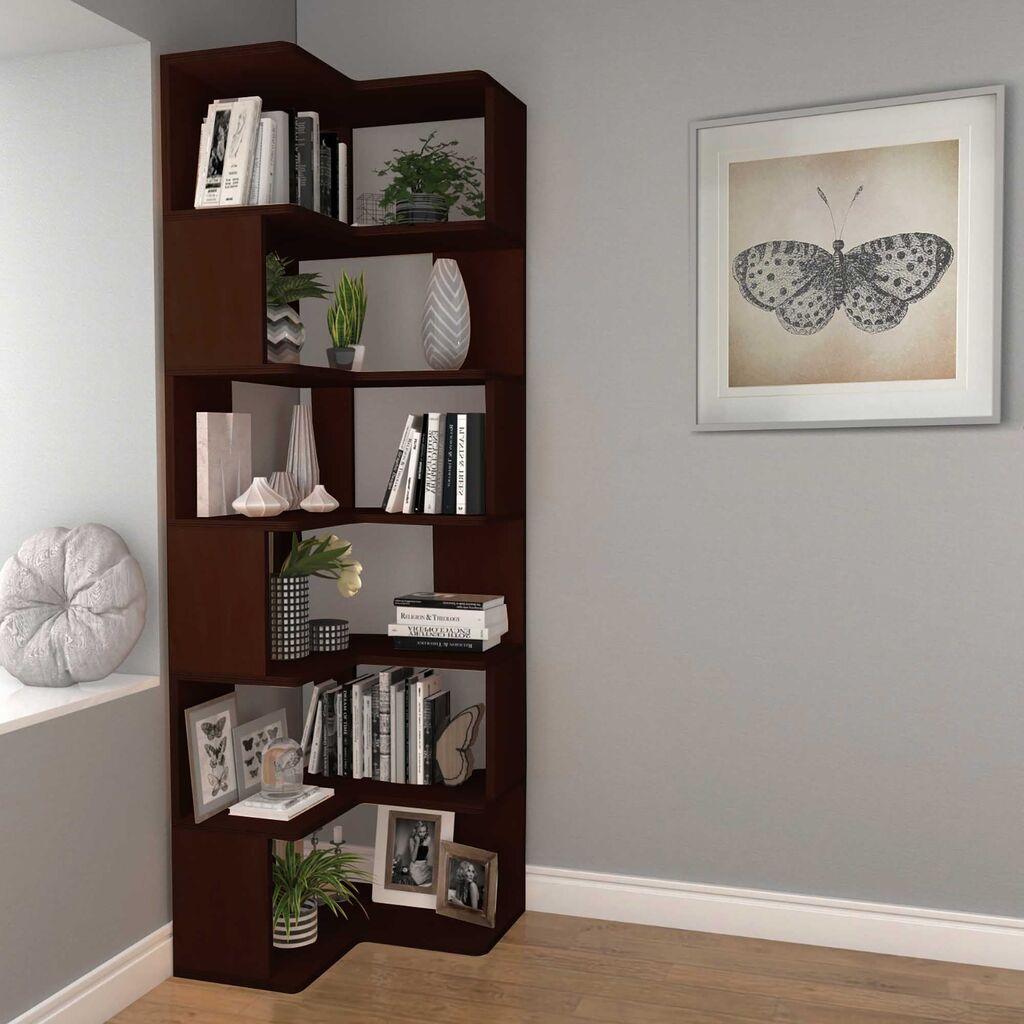 Hanah Home Bookshelf CPT4807-19255x192x27 cm, Smeđa