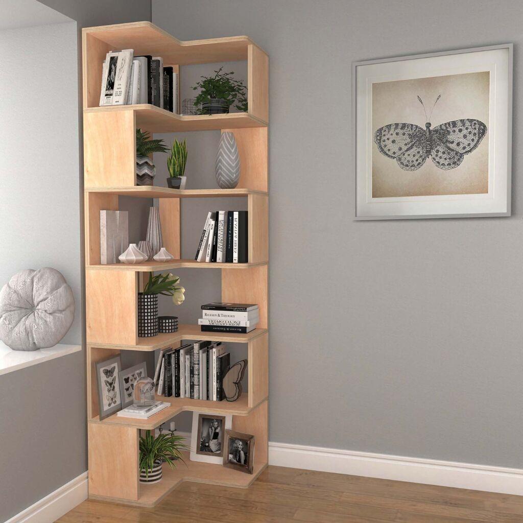 Hanah Home Bookshelf CPT4805-19255x192x27 cm, Smeđa