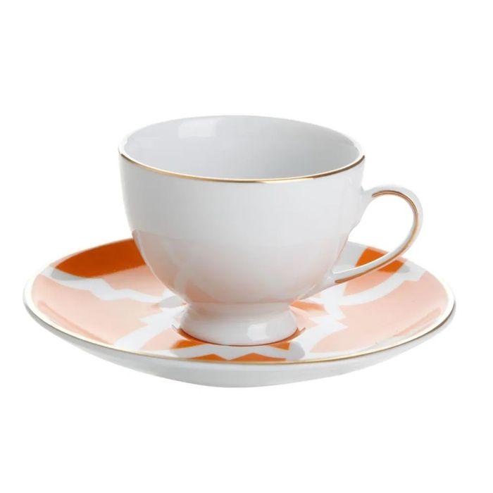 Porland Šoljica i tabak za kafu Morocco, Narandžasta