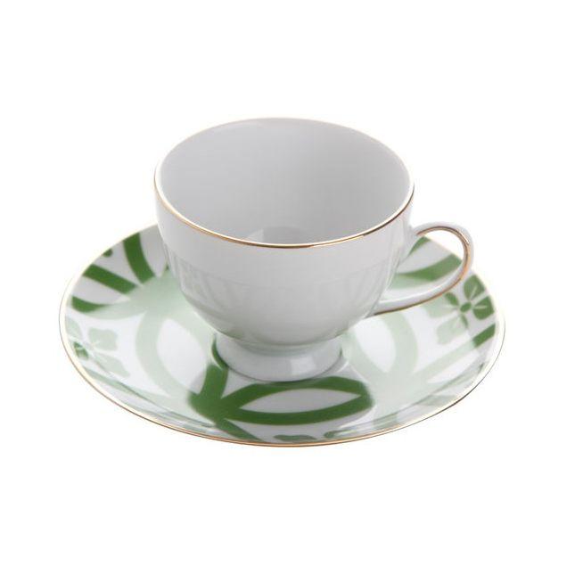 Porland Šoljica i tabak za kafu Morocco, Zelena