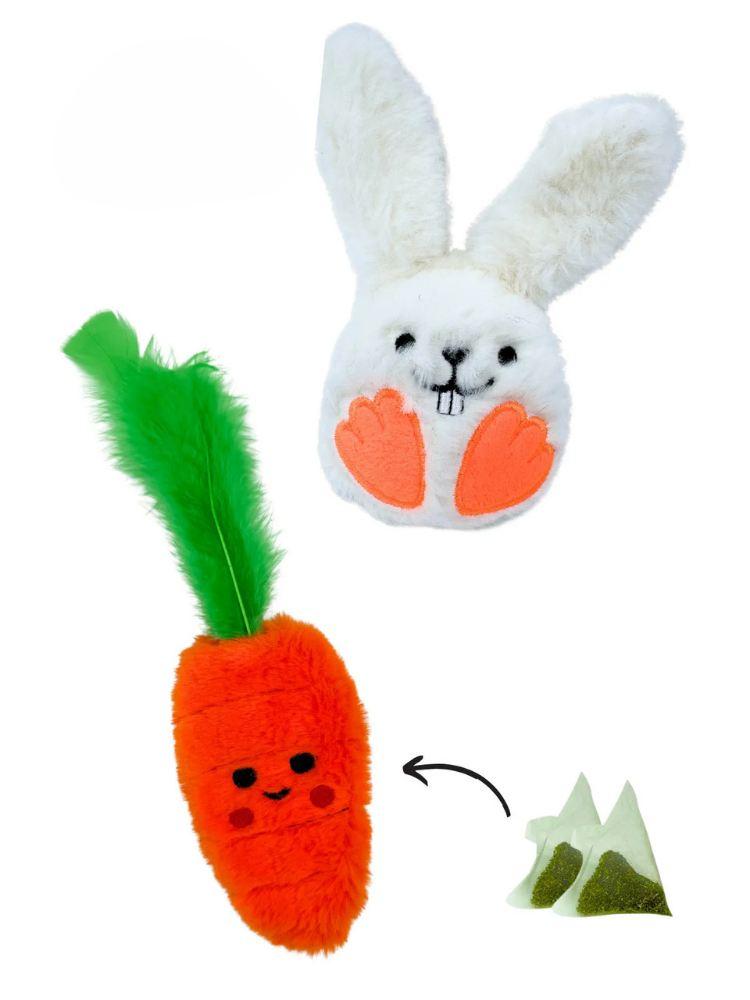 Set igračaka za mačke Paws & Whiskers Miyav 1021, 2 dijela, bijela i narančasta