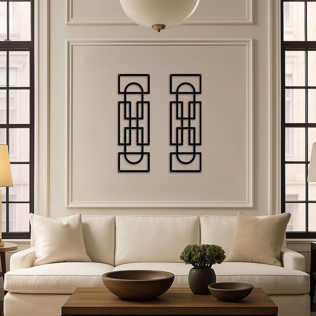 Wallity Zidna dekoracija Echo Forms 2'li Set, 24 x 74 cm, 2 komada