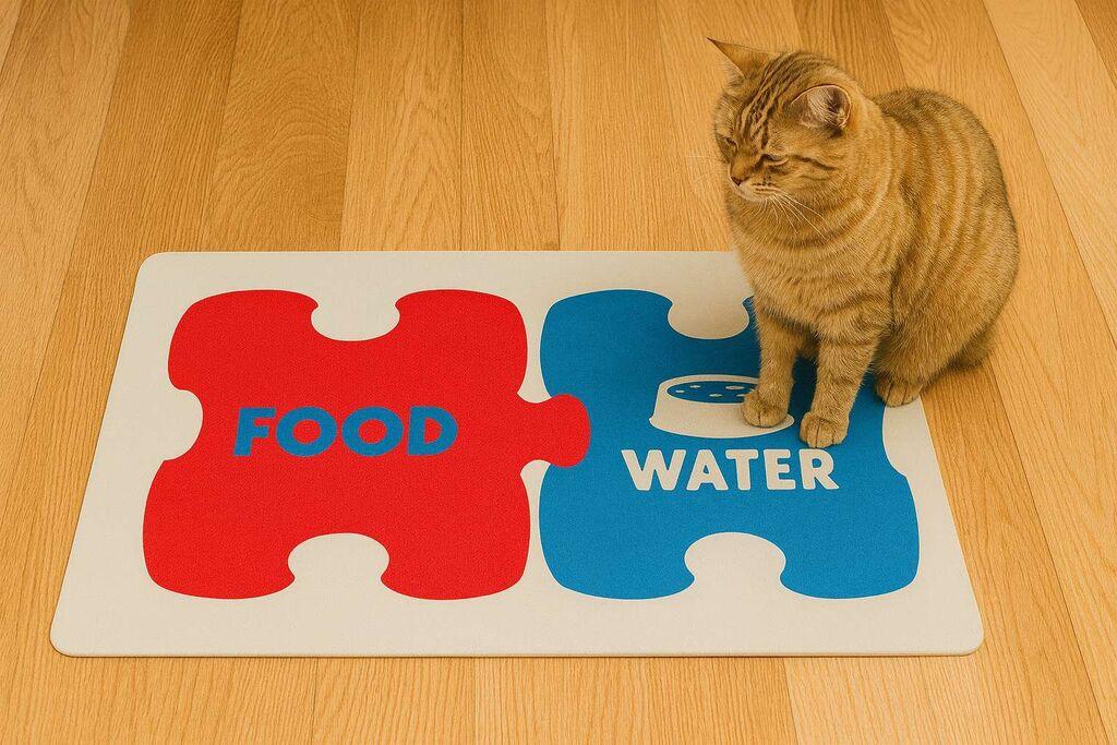 Podloga za hranilice Paws & Whiskers Paspet 10, 40x70 cm, šarena