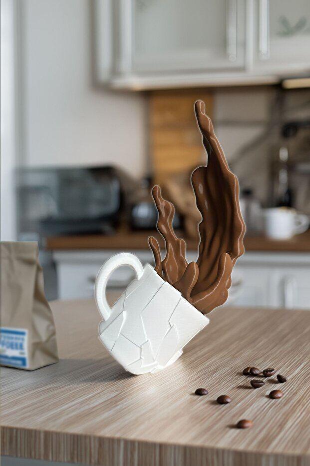 Aberto Design Dekorativna figura Kafa, Bijela