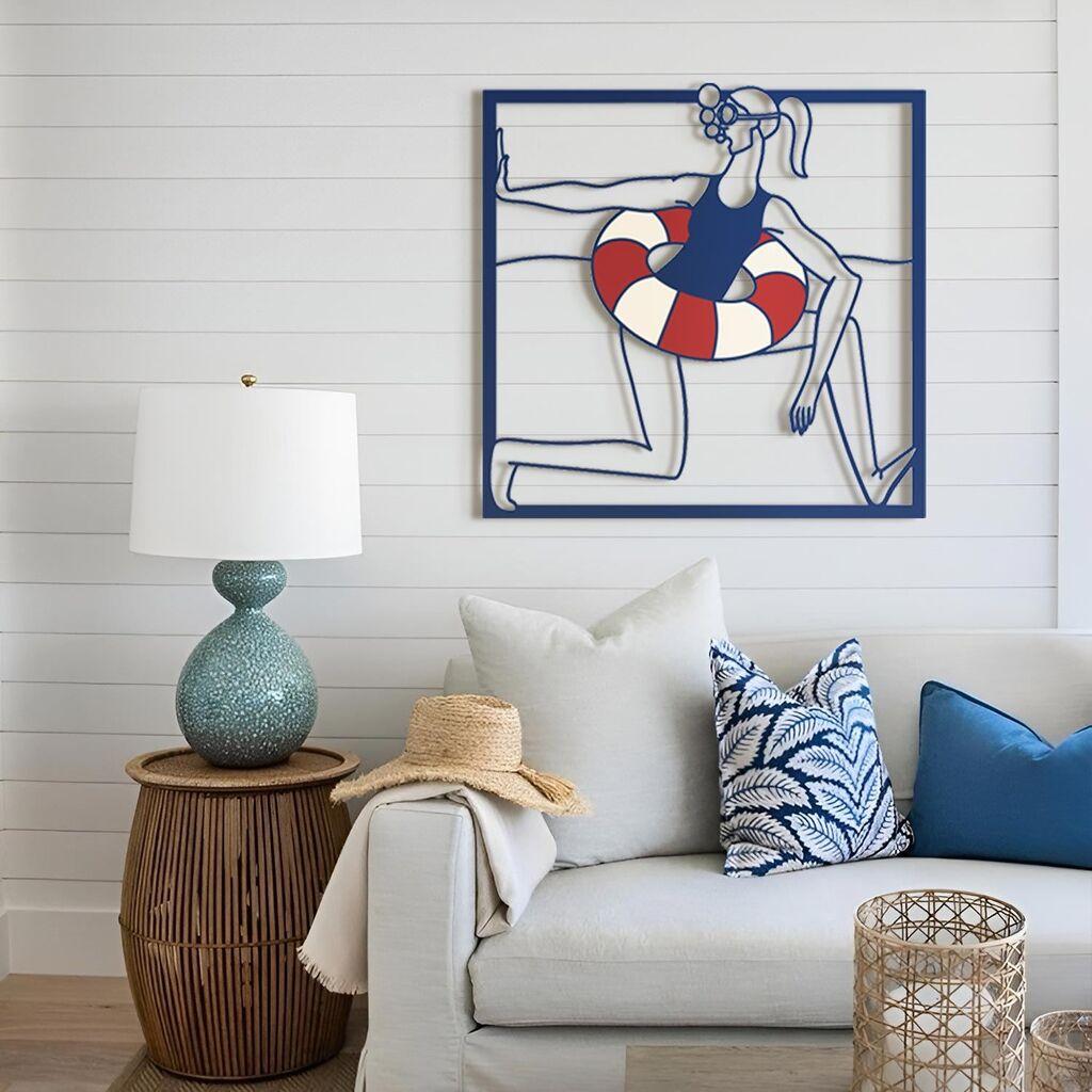 Zidna dekoracija Wallity Obalna muza 69 x 68 cm