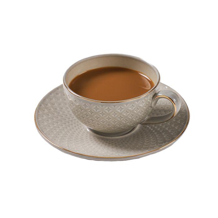 Lijepe kućne stvari Set cafe šoljica i tanjirića Artascope, 6 kom, Sive