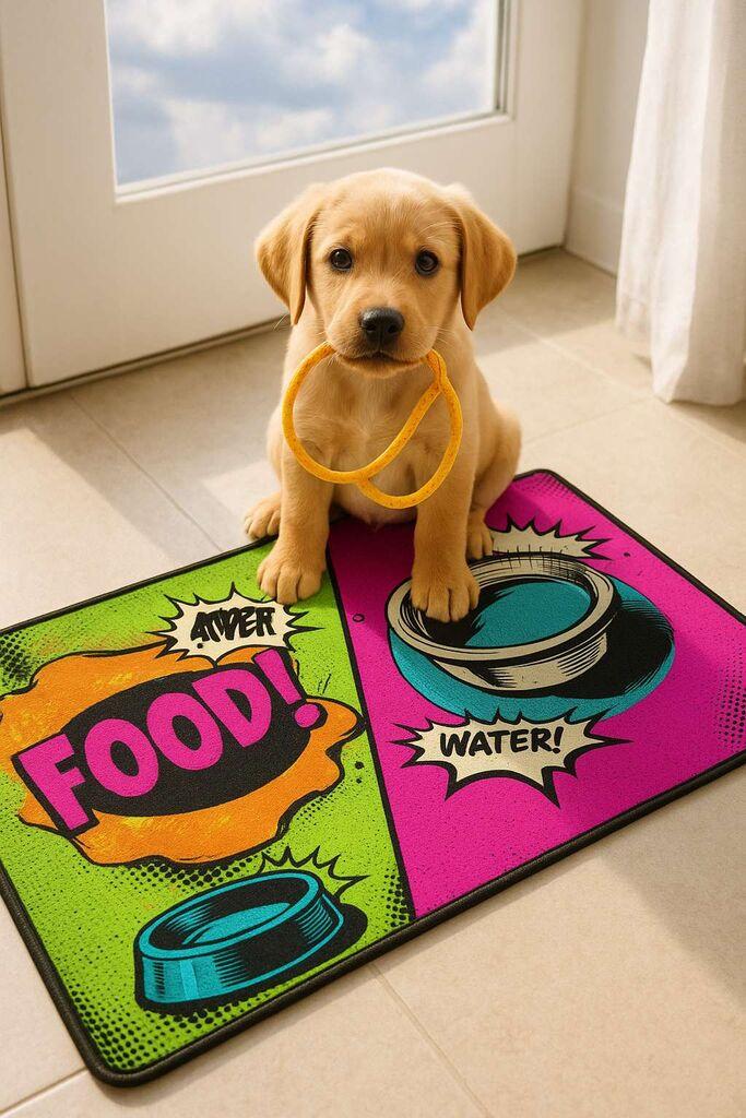 Podloga za hranilice Paws & Whiskers Paspet 6, 40x70 cm, Šarena