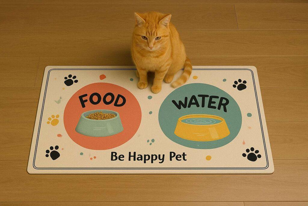 Podloga za hranilice Paws & Whiskers Paspet 3, 40x70 cm, Šarena