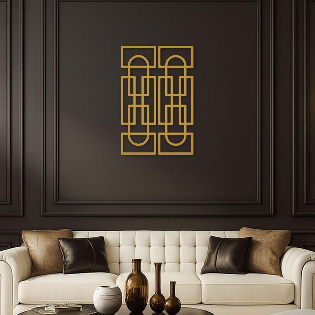 Wallity Zidna dekoracija Echo Forms 2'li Set, 24 x 74 cm, 2 komada