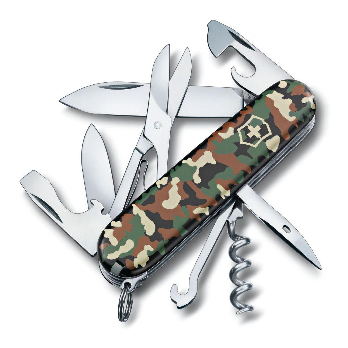 Victorinox Džepni nož climber 91mm camouflage folding box, Zeleni