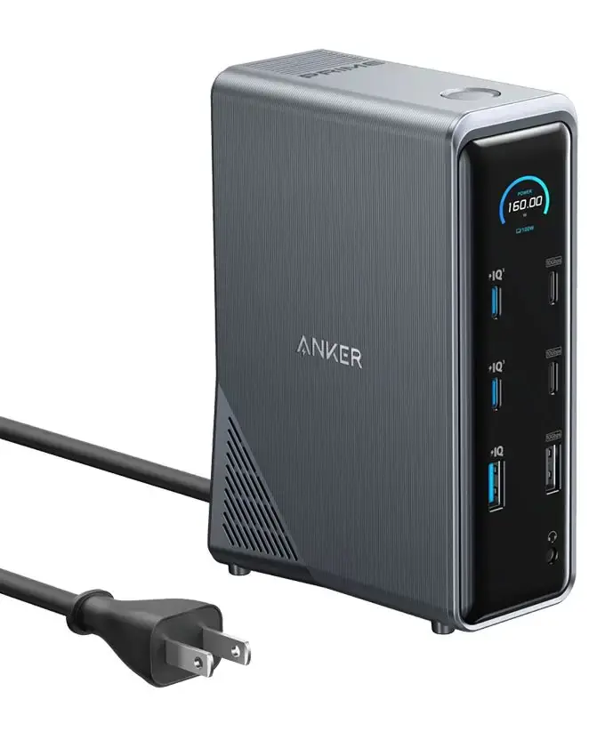 Anker priključna stanica Prime, 14u1, 160W, siva