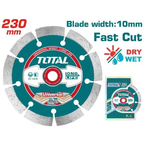 Total Tools Dijamantna rezna ploča 230x22 mm, Suho rezanje
