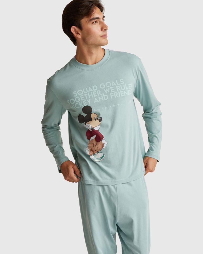 Benetton Muški gornji deo pidžame 3VR54M025-30V-L, Plava