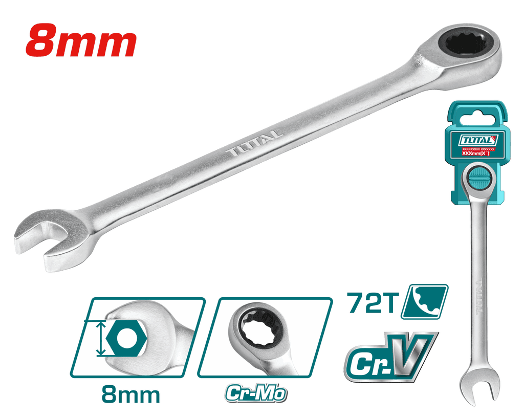 Total Tools Mikro ključ, 8 mm, Plavi