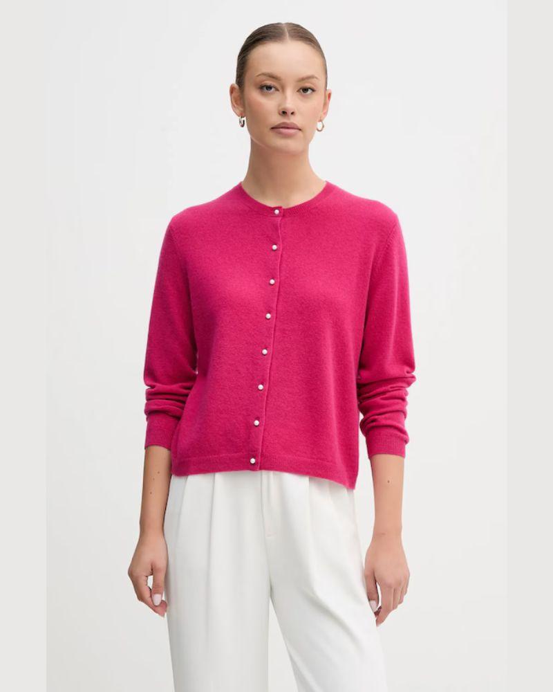 Benetton Ženski kardigan 1002D501U-2E8-XL, Rozi