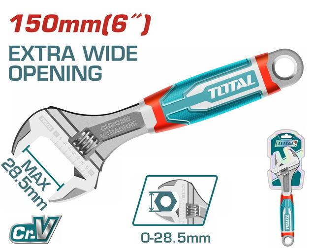 Total Tools Podesivi ključ, 150 mm, Plavi