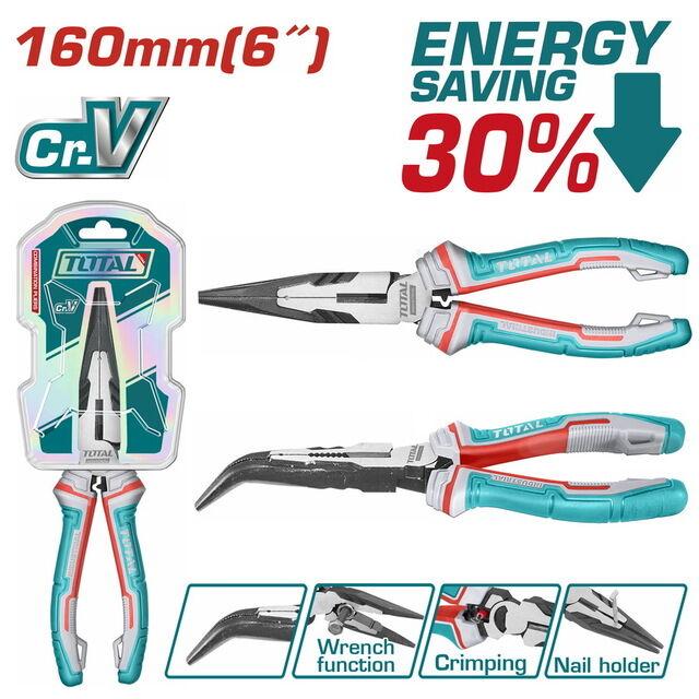 Total Tools Uvijena kliješta, 160 mm