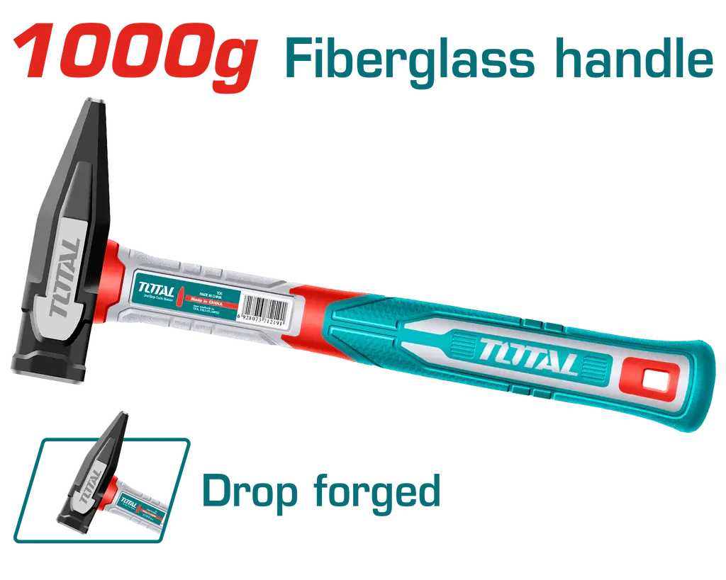 Total Tools Čekić bravarski, 1000 g, Plavo-sivi