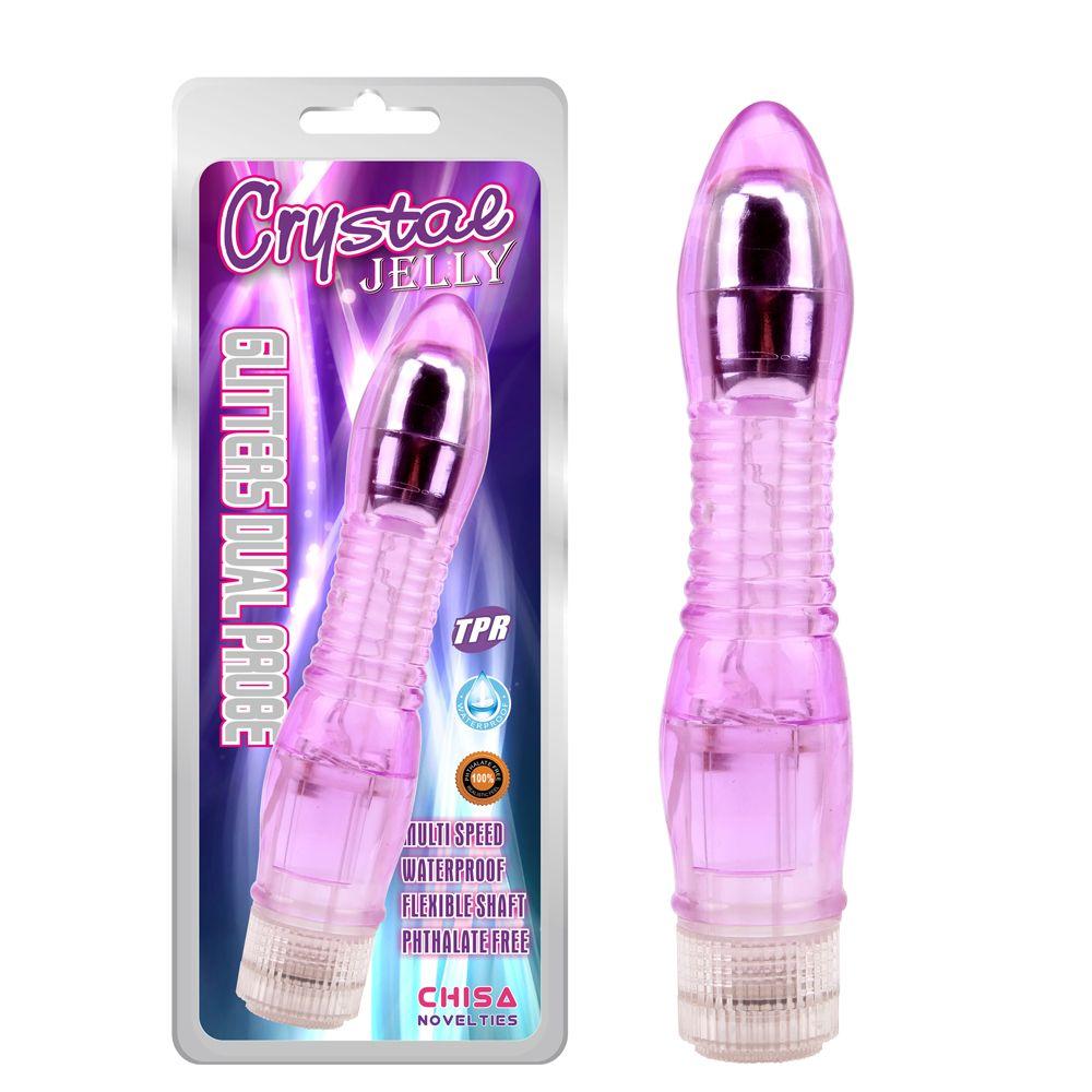 Chisa Vibrator Glitters Probe, Ljubičasti