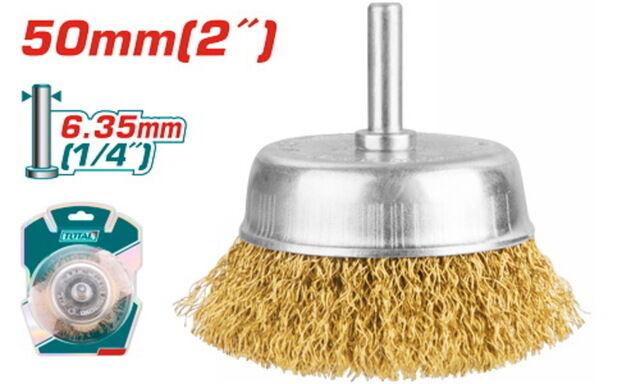 Total Tools Lončasta četka za brusilicu, 50 mm