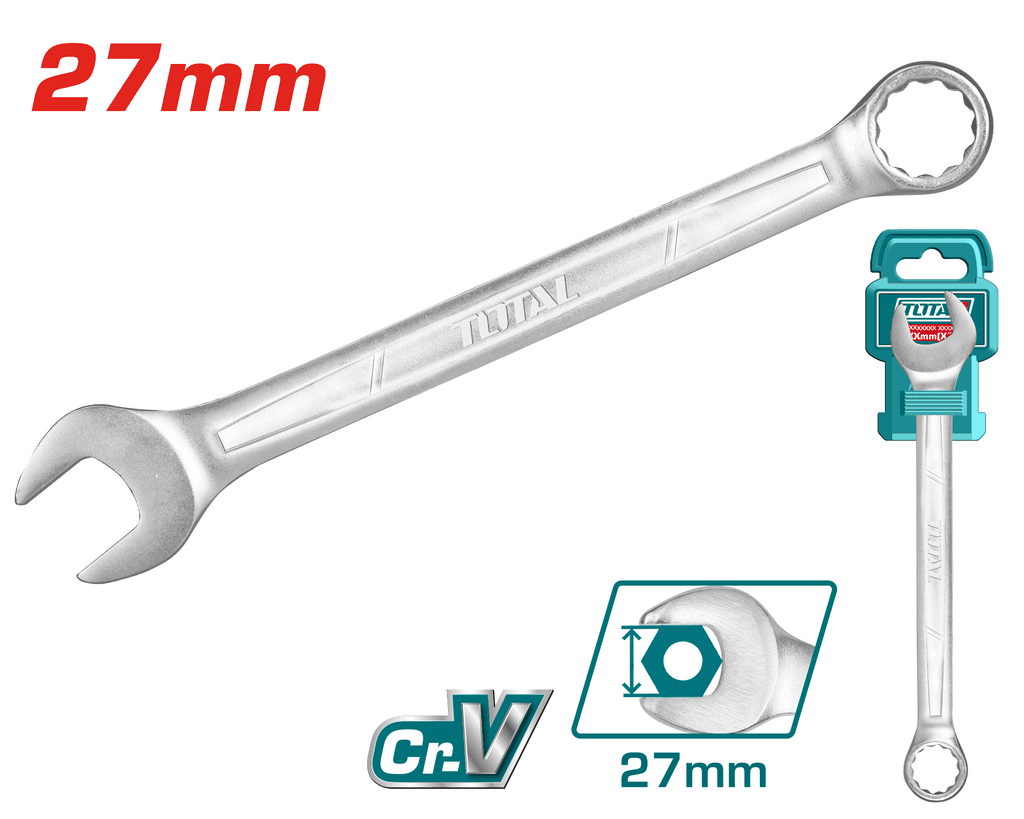 Total Tools Viljuškasto-okasti ključ, 27 mm, Plavi