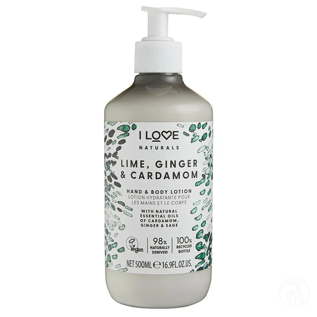 I Love Losion za ruke i tijelo, Limeta, đumbir i kardamon, 500 ml
