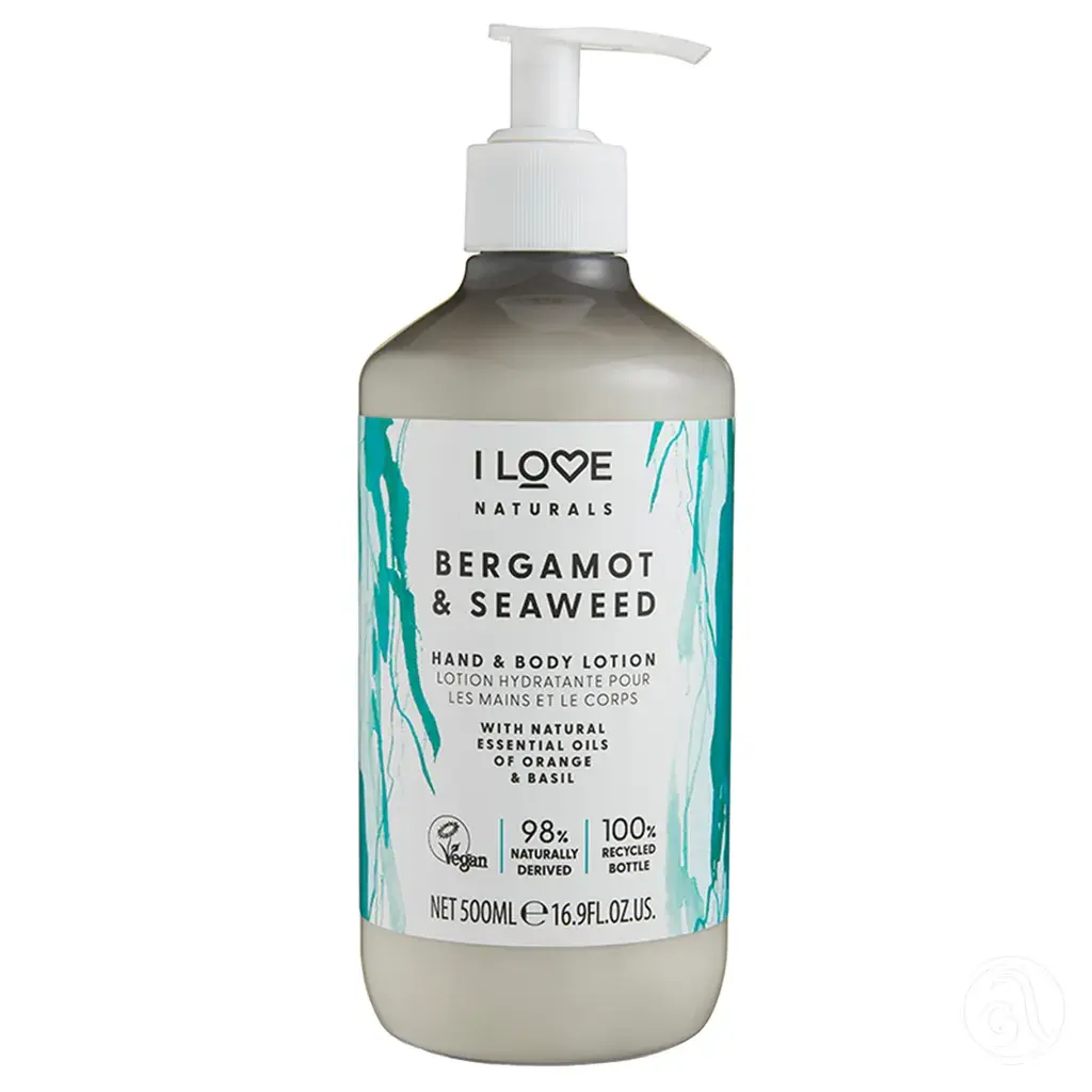 I Love Losion za ruke i tijelo, Bergamot i morska trava, 500 ml