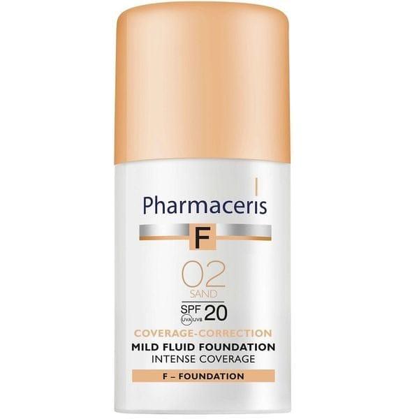 Pharmaceris Tečni puder za intenzivno prekrivanje Sand 02, spf20, F, 30ml