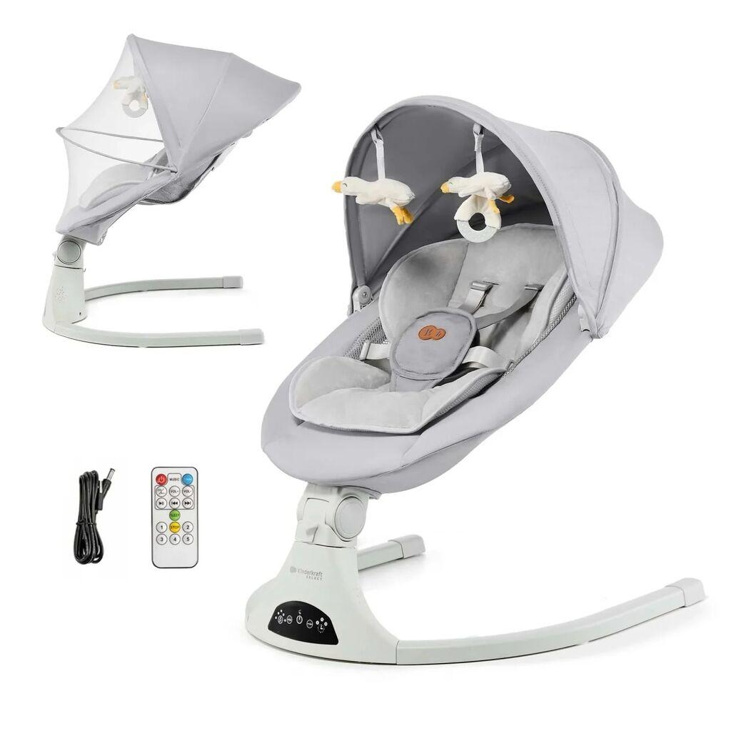 Kinderkraft ljuljaška za bebe Tulsy, siva