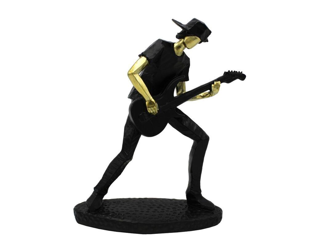 Dekorativna figura Gitarista, Crno-zlatna