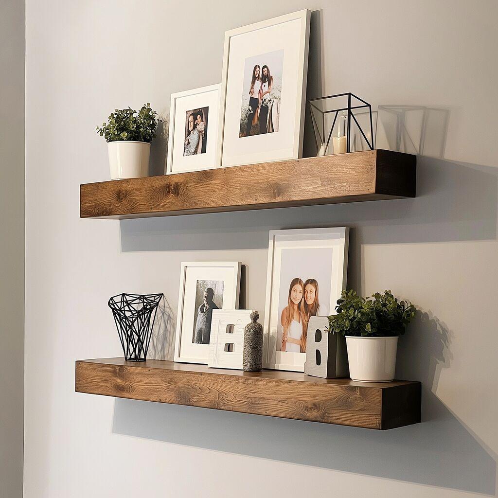 Hanah Home Set zidnih polica Raf273, 2 dijela, Smeđa