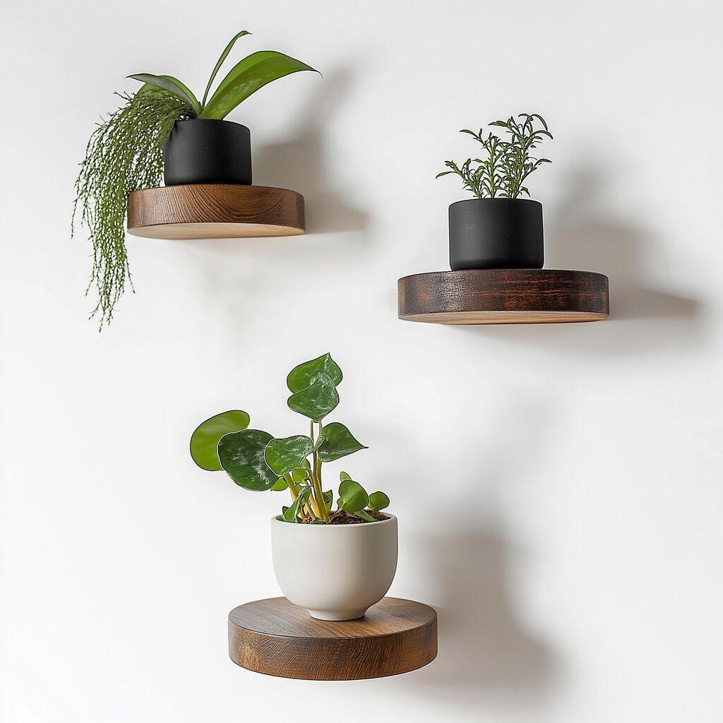 Hanah Home Set zidnih polica Raf283, 3 dijela, Smeđa