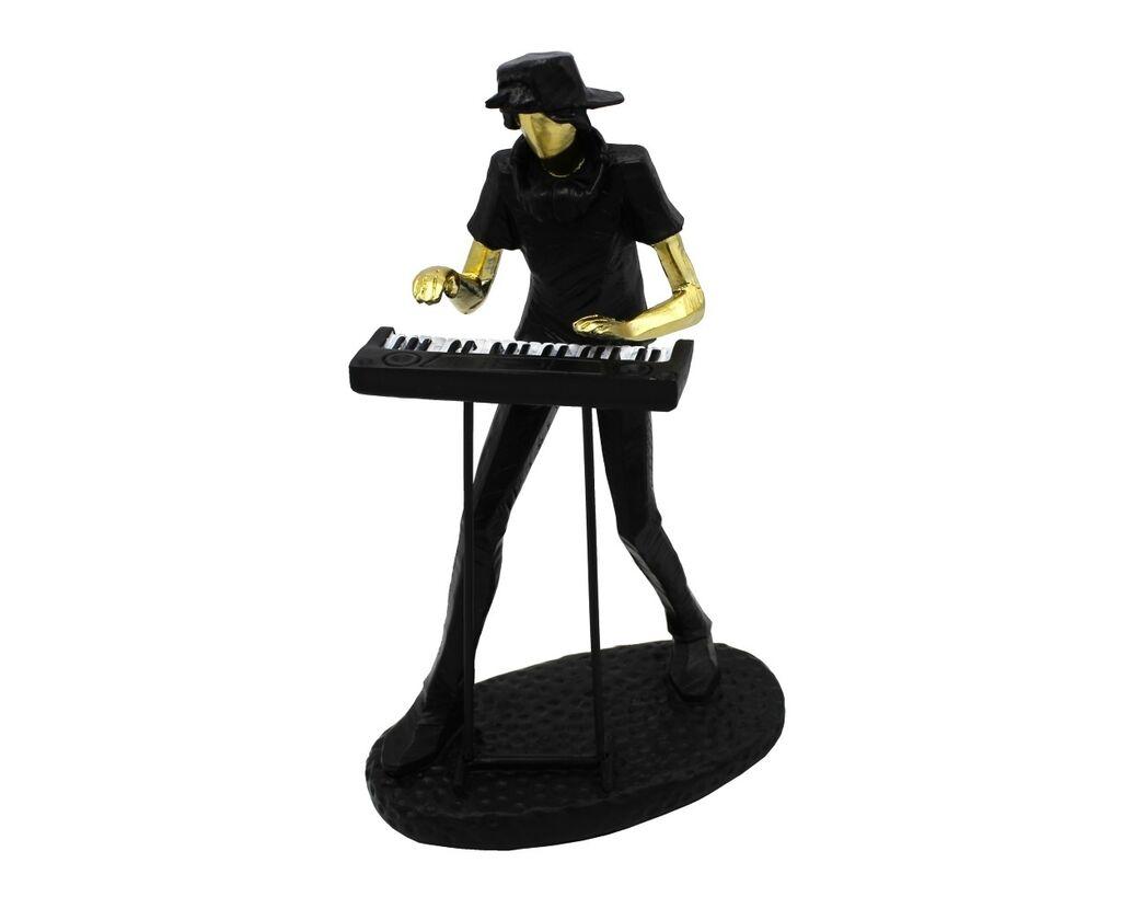 Dekorativna figura Klavijaturista, Crno-zlatna