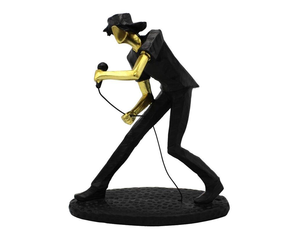 Dekorativna figura Muzičar, Crno-zlatna